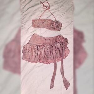 Pink Floral Two-Piece Set